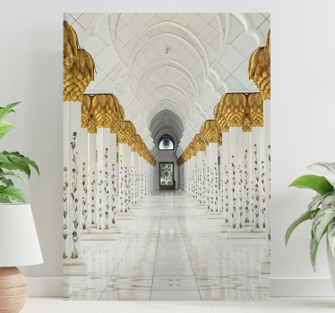 Quadro in 3D Archi arabi dorati - TenStickers