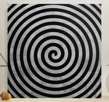 Quadro con vortice bianco e nero effetto 3d - TenStickers