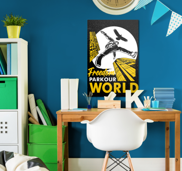 Quadro in tema parkour e scritta - TenStickers