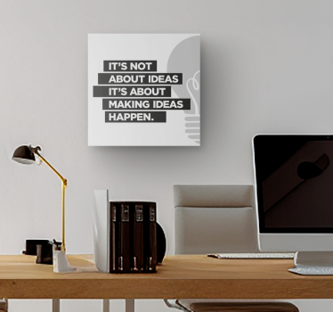 Quadro motivazionale frase sulle idee - TenStickers