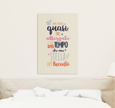 Quadro motivazionale Guido Cavalcanti frase - TenStickers