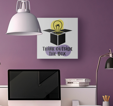 Quadro motivazionale Think outside the box - TenStickers