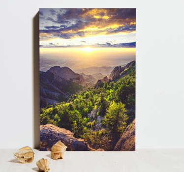 Quadro paesaggio Alba sulla montagna - TenStickers