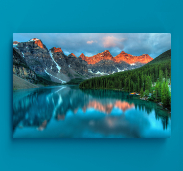 Quadro paesaggio Arte estetica del lago colorato - TenStickers