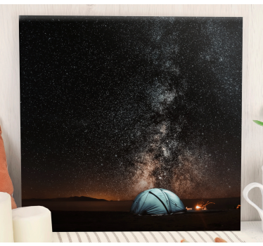 Quadro paesaggio Notte in campeggio in montagna - TenStickers