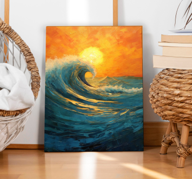 Quadro paesaggio onda dell'alba - TenStickers
