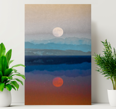 Quadro paesaggio Spazio bellissimo design lunare - TenStickers