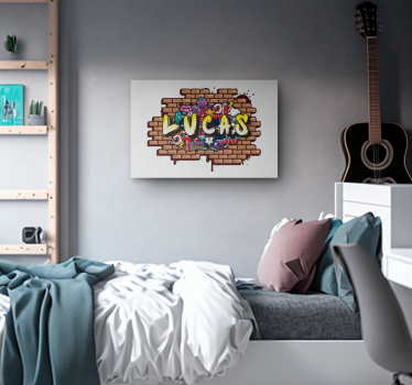 Quadro per cameretta originale graffiti su misura - TenStickers