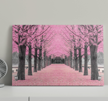 Quadro per corridoio Foresta di alberi rosa - TenStickers