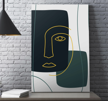 Quadro con volto stilizzato - TenStickers