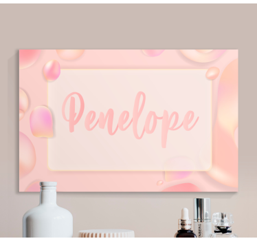 Quadro personalizzabile display nome elegante - TenStickers