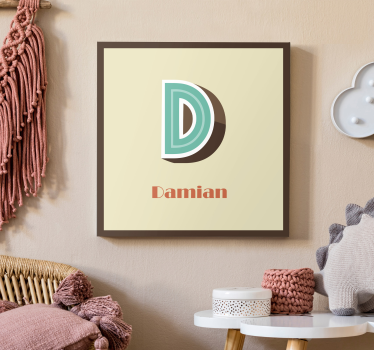 Quadro con nome lettera 3d - TenStickers