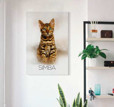 Quadro personalizzabile ritratto di animale domestico - TenStickers