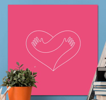 Quadro rustico abbraccio di mani - TenStickers