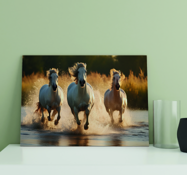 Quadro salone cavalli al galoppo - TenStickers