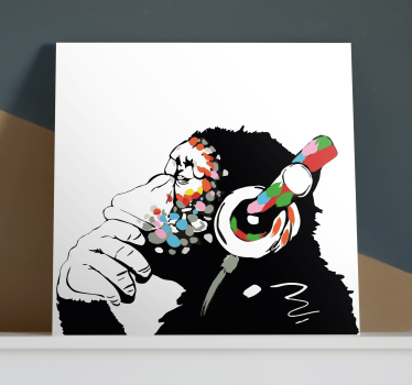 Quadro con scimmia di Banksy - TenStickers