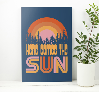 Quadro con sole stile anni 80 - TenStickers