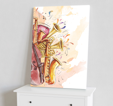 Quadro con strumenti musicali - TenStickers