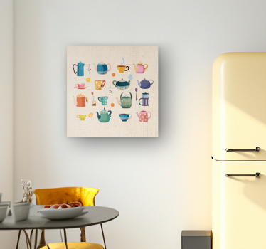 Quadro con testo affascinante collezione di tè - TenStickers