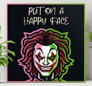 Quadro con testo metti su una faccia felice - TenStickers