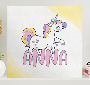 Quadro unicorno personaggio unicorno felice - TenStickers