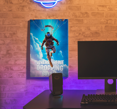 Quadro videogioco dove stiamo cadendo? - TenStickers
