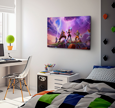 Quadro videogioco personaggi in una tempesta - TenStickers