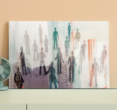 Quadro vintage Pittura astratta di persone - TenStickers