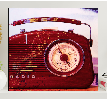 Quadro vintage Radio vintage rossa - TenStickers