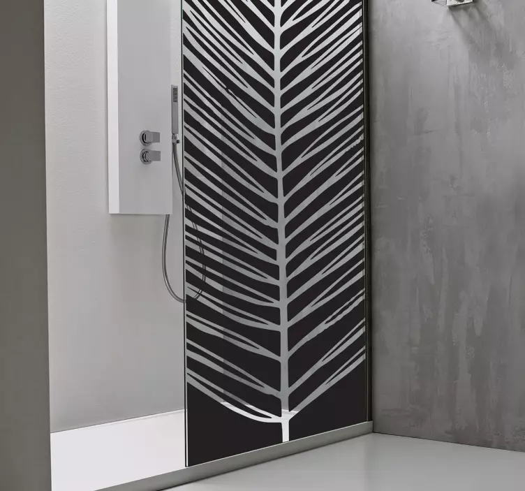 Adesivo per vetri foglia tropicale - TenStickers