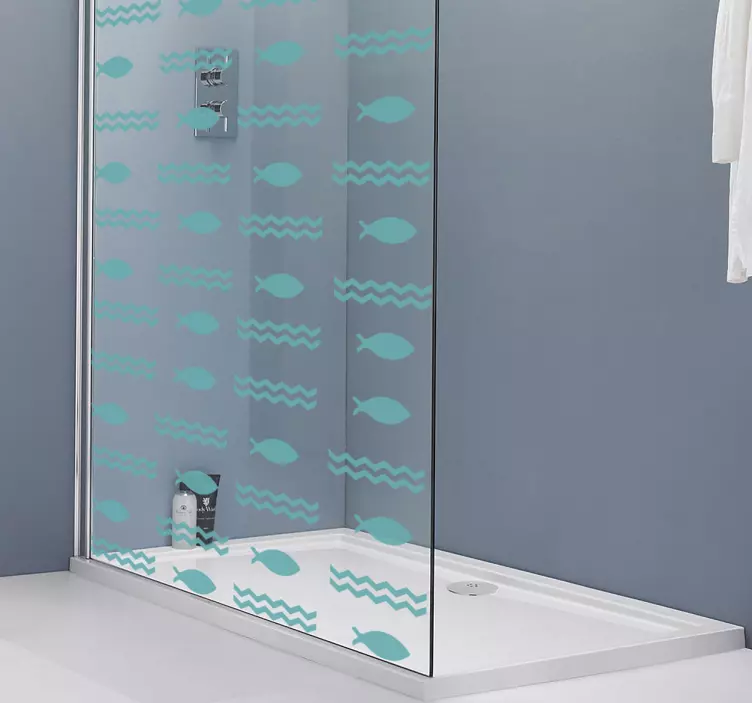 Adesivo bagno con motivo marino - TenStickers