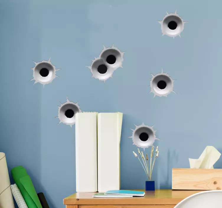 Adesivo per auto fori di proiettili - TenStickers