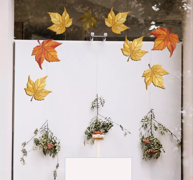 Sticker decorativo foglie di autunno - TenStickers
