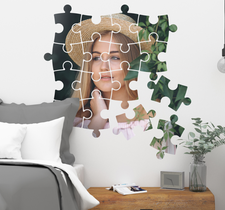 Adesivo personalizzato puzzle foto - TenStickers