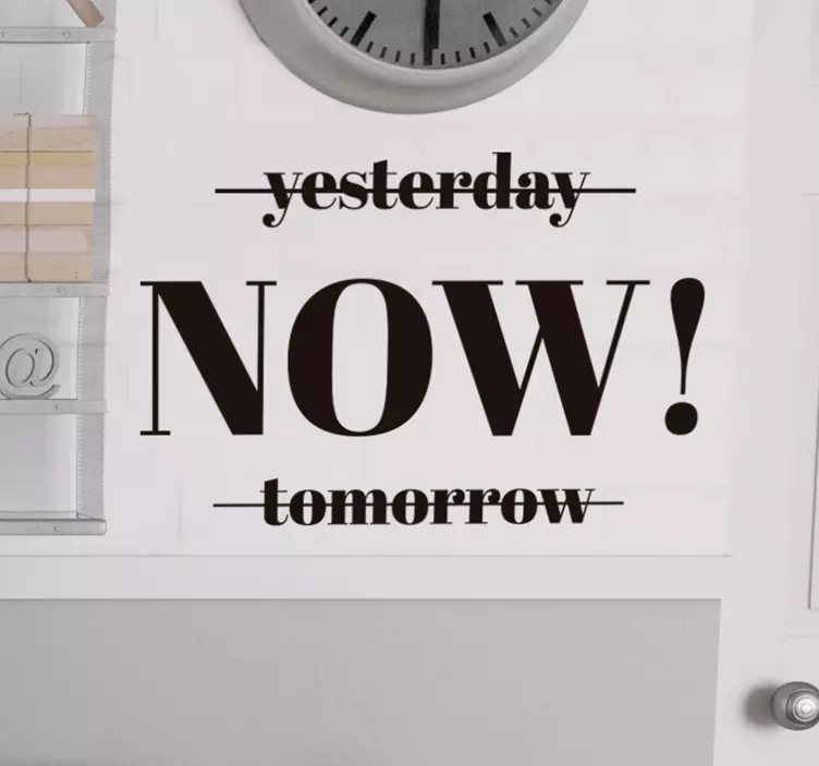 Sticker murale con frase motivazionale - TenStickers