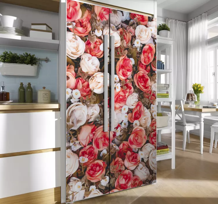 Adesivo per lavastoviglie fiori - TenStickers