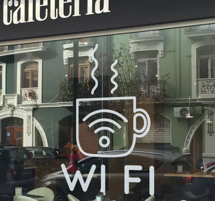 Disegno per pareti wi-fi per bar - TenStickers