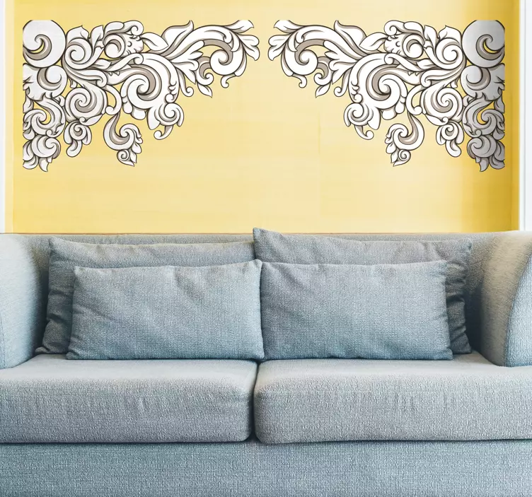 Sticker decorativo cornice barocco - TenStickers