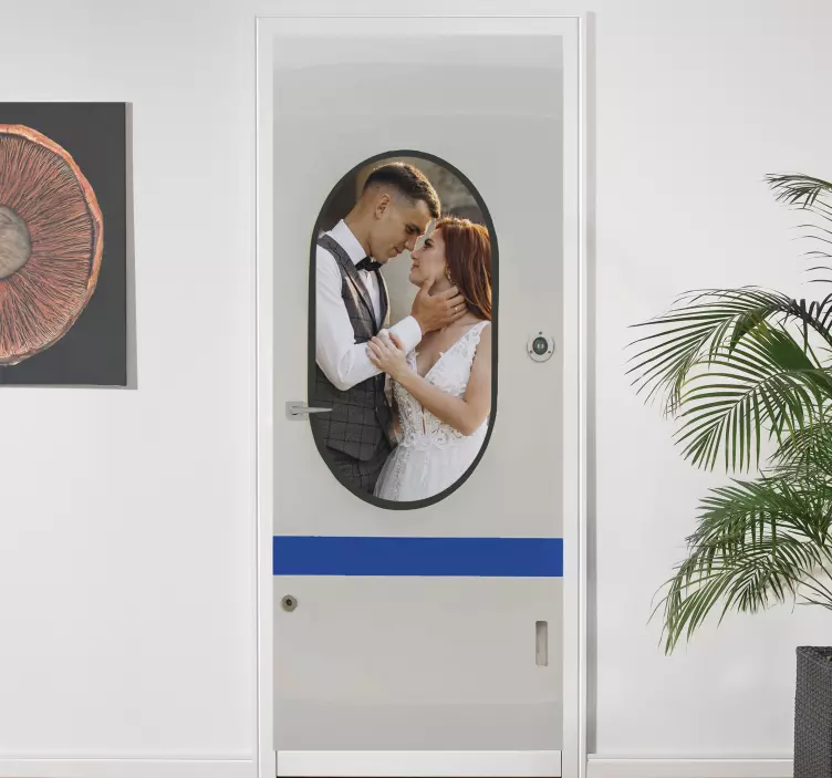 Adesivo per porta vista della torre di galata - TenStickers