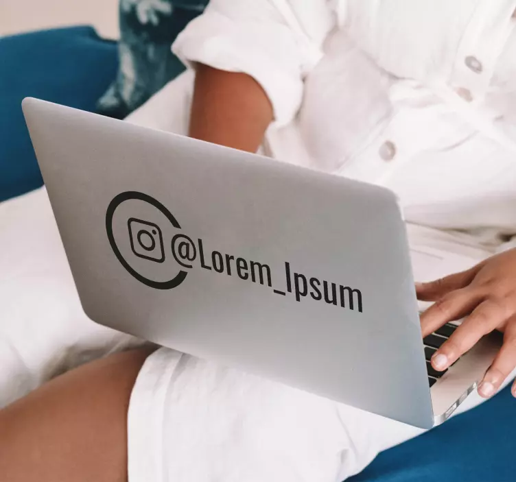 Adesivo per vetro con instagram personalizzato - TenStickers