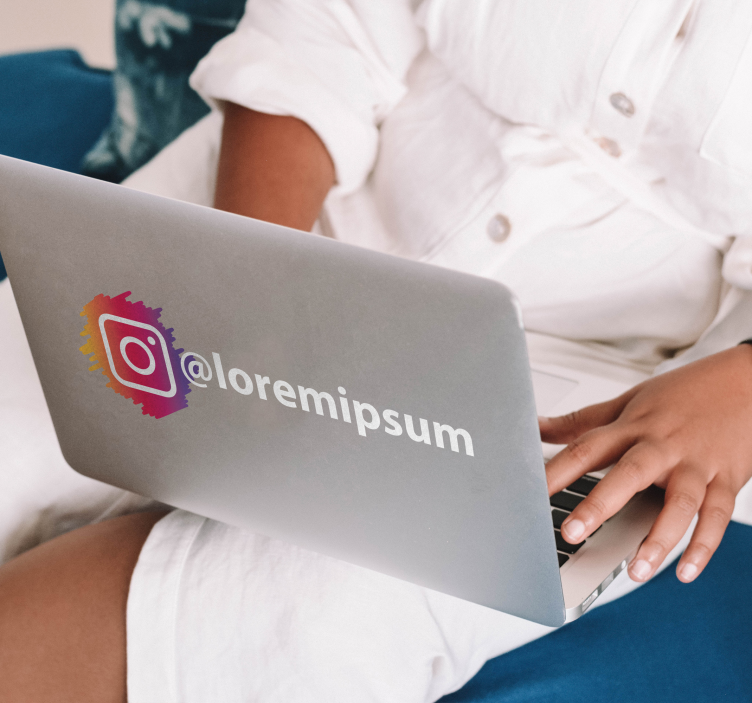 Adesivo per vetrina logo di Instagram personalizzato - TenStickers