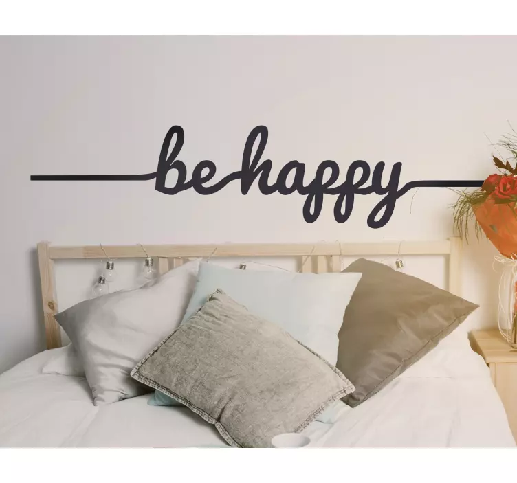 Adesivo murali "be happy" - TenStickers