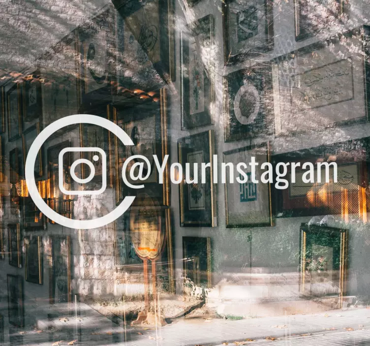 Adesivo per vetro con instagram personalizzato - TenStickers