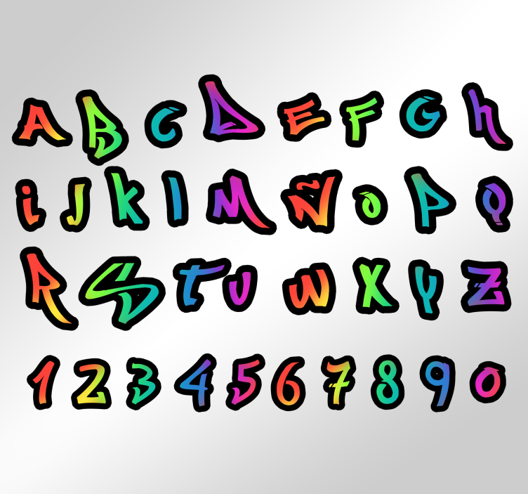 Adesivo murale nome personalizzabile stile graffiti - TenStickers