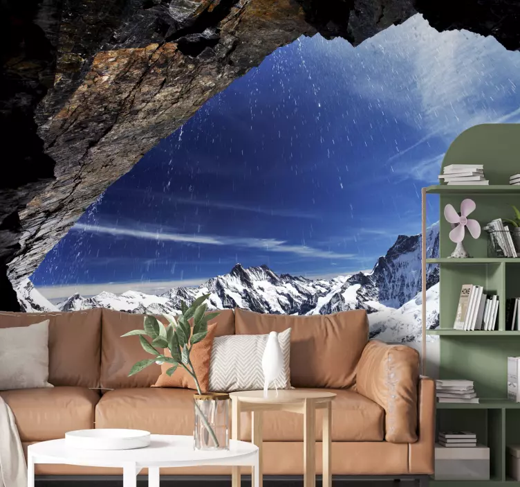 Sticker decorativo montagne innevate - TenStickers