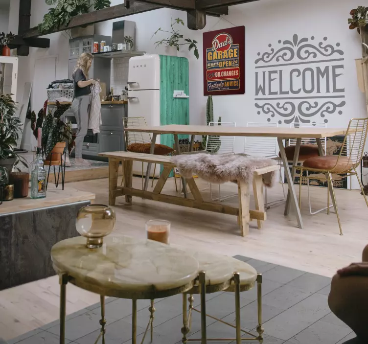 Adesivo per frigo menta invecchiato metallic - TenStickers