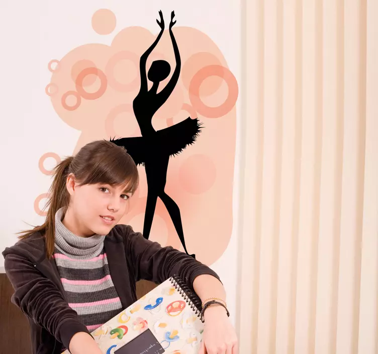 Sticker decorativo ballerina sulle punte - TenStickers