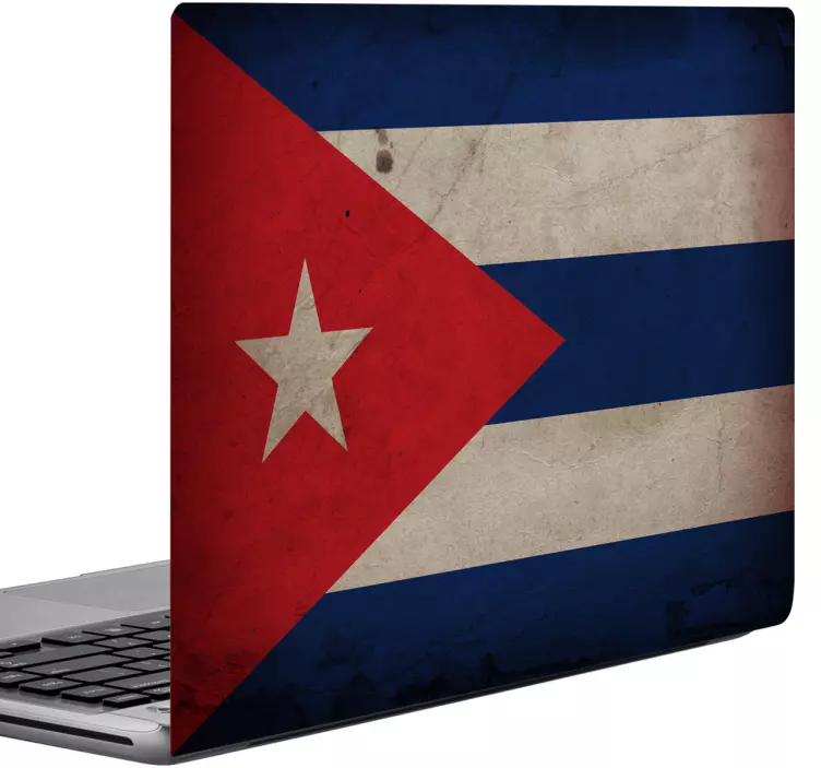 Adesivo notebook Bandiera Cuba - TenStickers
