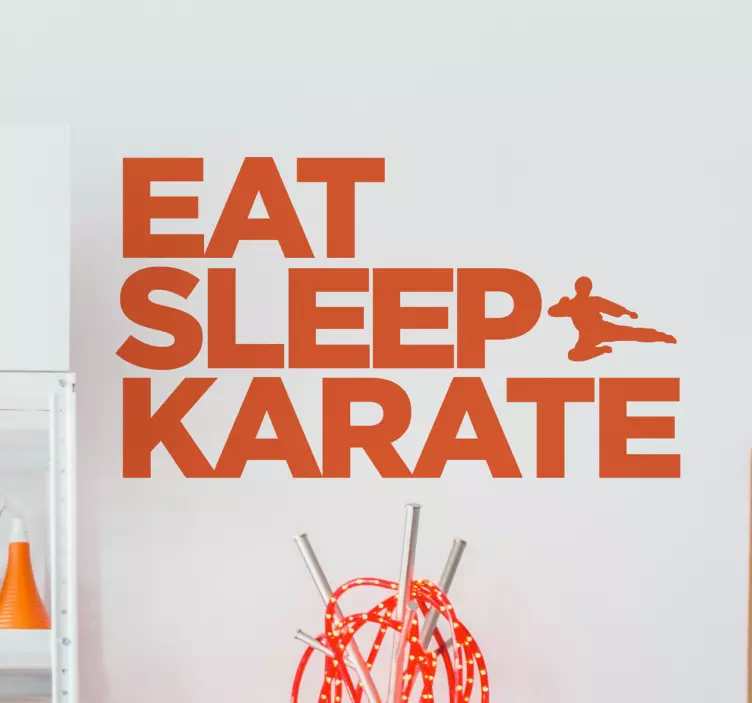 Adesivo Eat sleep karate monocolore - TenStickers