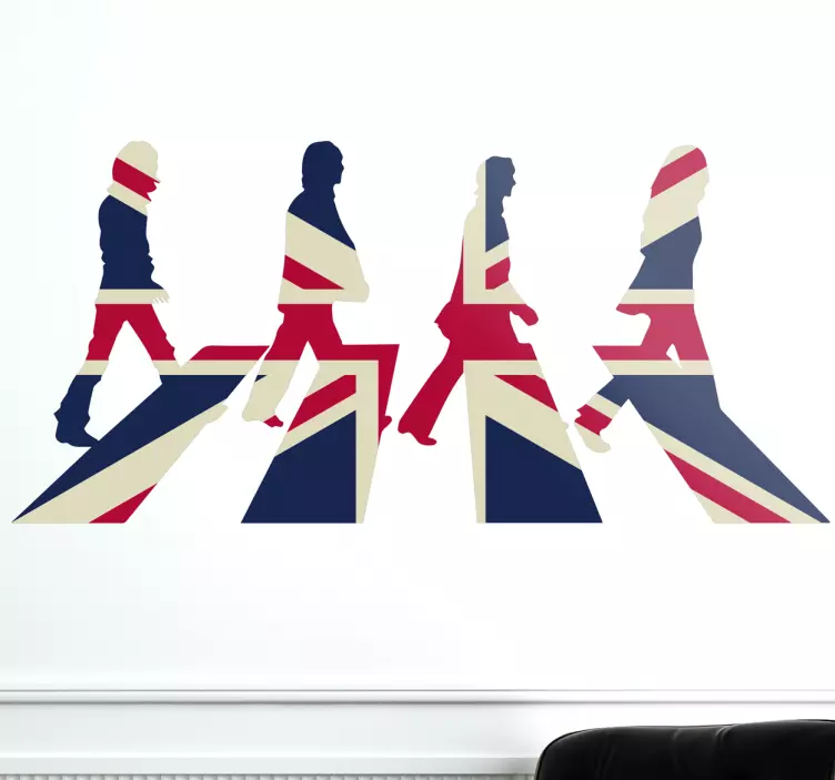 Adesivo decorativo Union Jack Beatles - TenStickers
